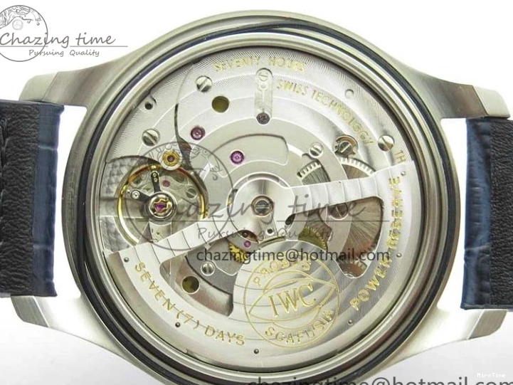 MIROTIME 0202 Supportive Big Pilot IW501008 “Boutique London” SS ZF Best Edition Blue Dial on Blue Leather Strap A 7106